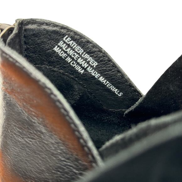 Born Karava Boots Ankle Bootie Black Leather Suede Womens SZ 7 Split Zip Western - Picture 10 of 10